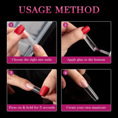 AORAEM XXL square nails length 4-5 cm for dramatic manicure