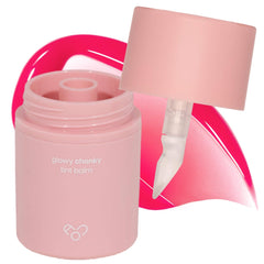 AOU Glowy Chonky Tint Balm Apple with built-in silicone applicator for mess-free hydration.