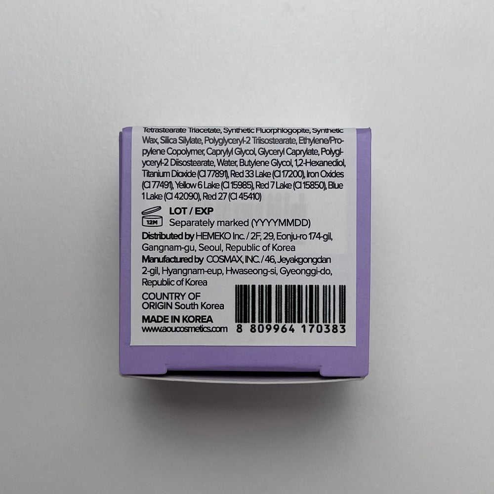 AOU Glowy Tint Balm with fruit extracts adds moisture and shine