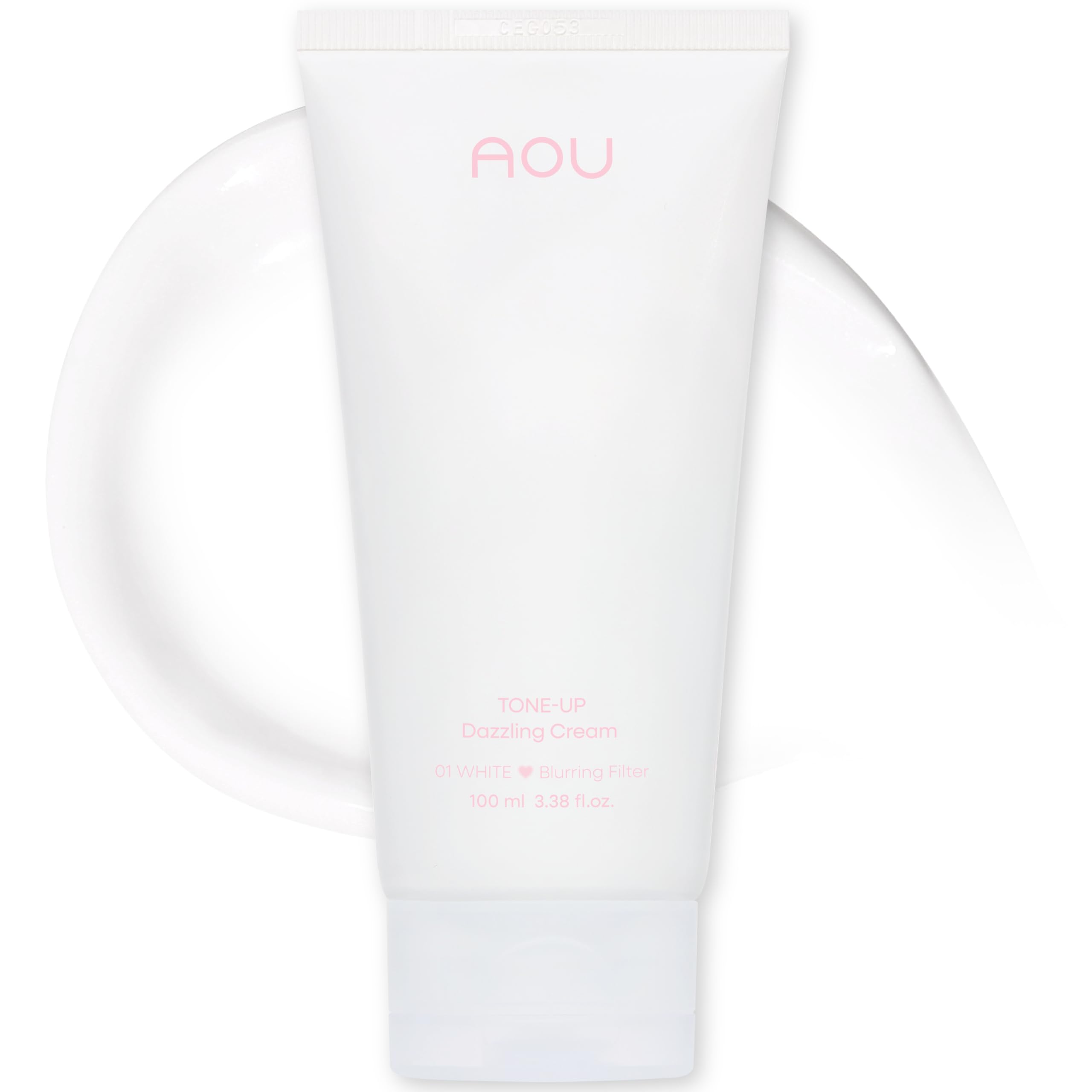 AOU Tone-Up Dazzling Cream 01 White bottle for even skin tone across face and body.