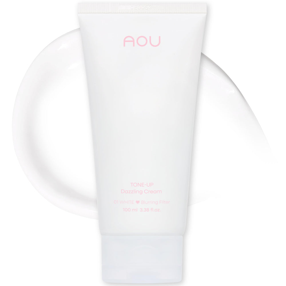 AOU Tone-Up Dazzling Cream 01 White bottle for even skin tone across face and body.
