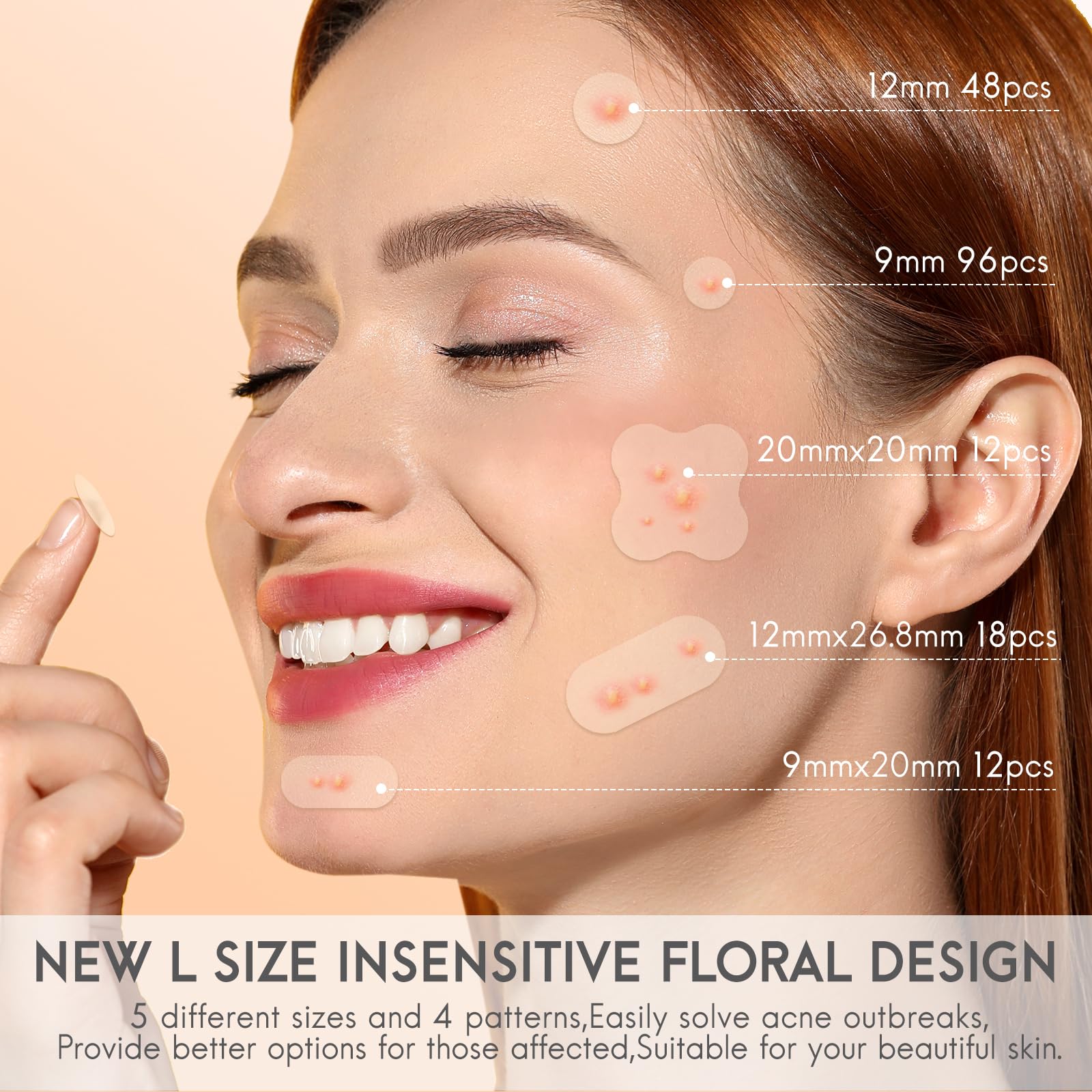 AOAWI 20x9mm rectangular patches cover larger pimples with secure adhesion.