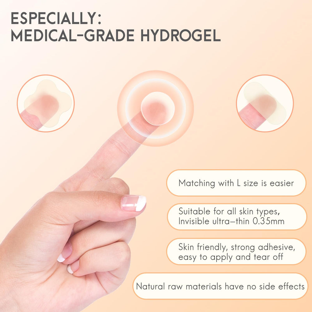 AOAWI patches on skin provide protection and oil absorption for blemishes.
