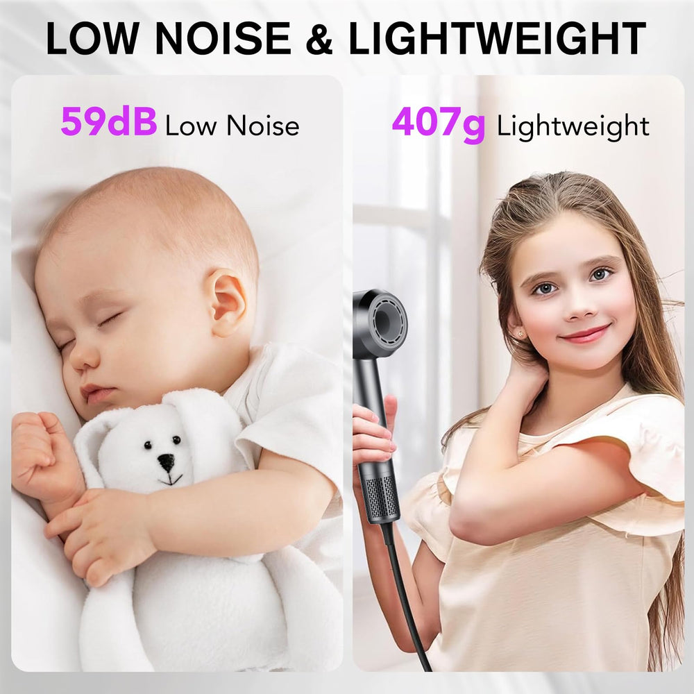 Aowoka hair dryer compact lightweight design ideal for travel.