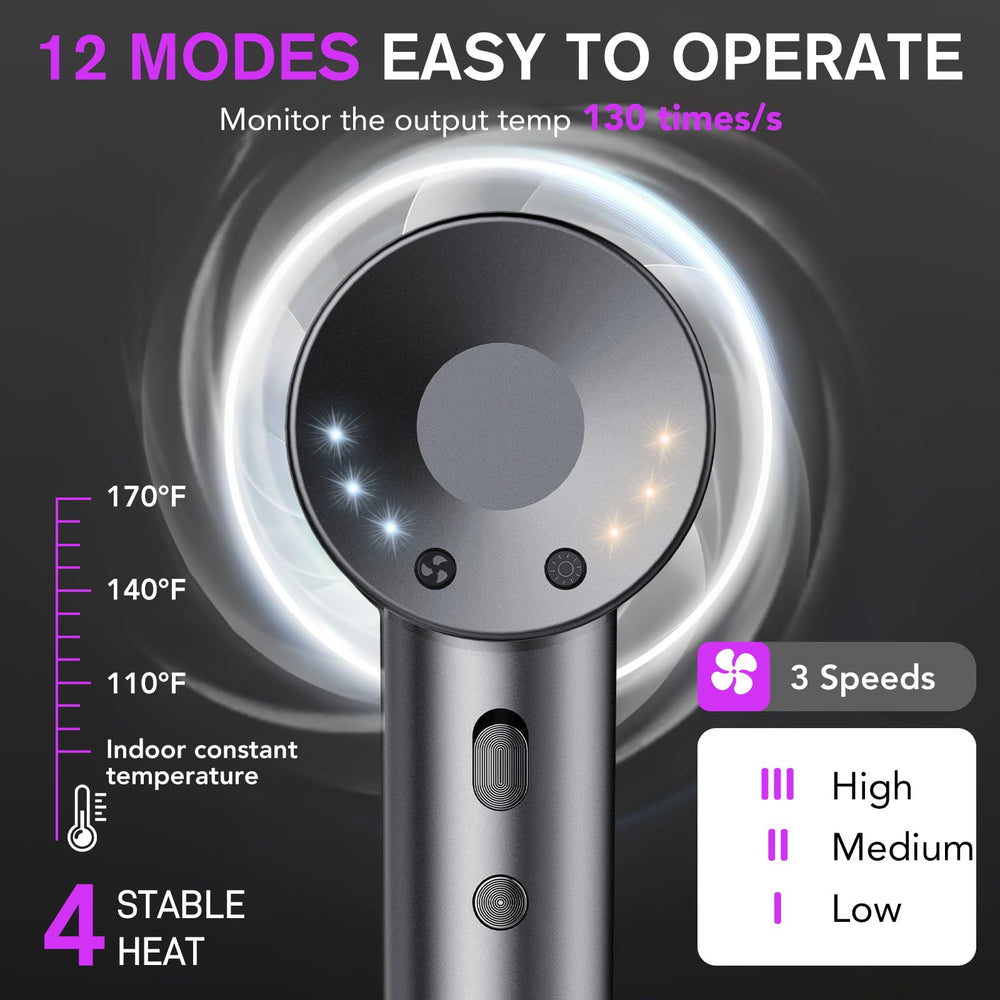 Aowoka hair dryer low noise engineering ensures quiet powerful performance.