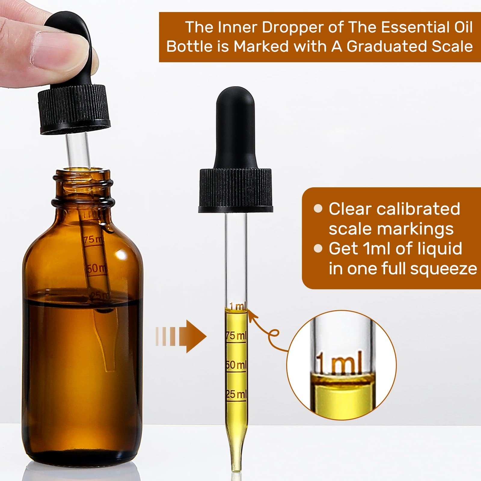 AOZITA 30ml amber glass bottle with dropper for controlled dispensing.