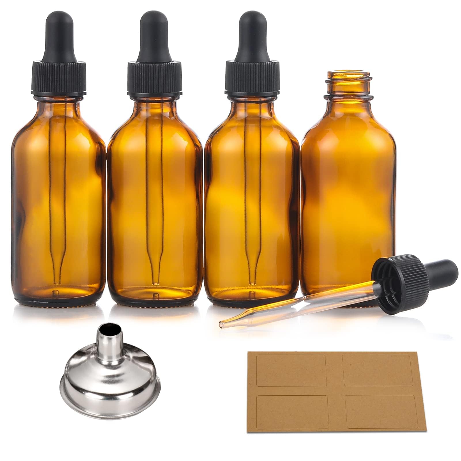 AOZITA amber bottle with dropper for precise essential oil dosing