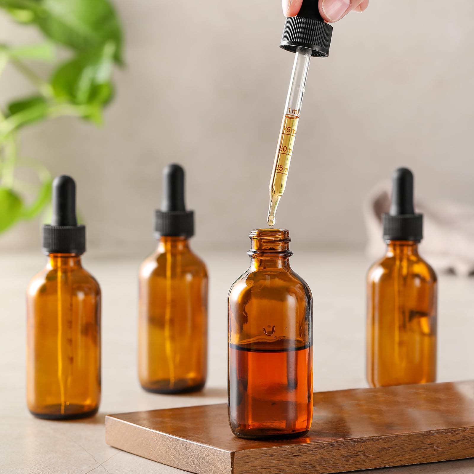 AOZITA BPA-free amber glass construction ensures safe storage.