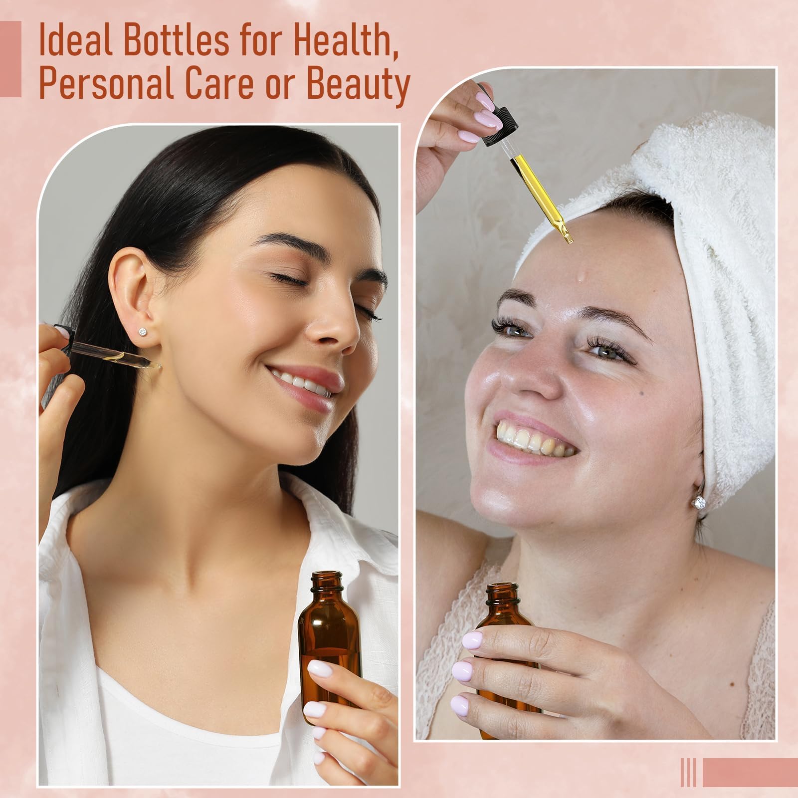 AOZITA dark amber glass bottle protects sensitive blends from light