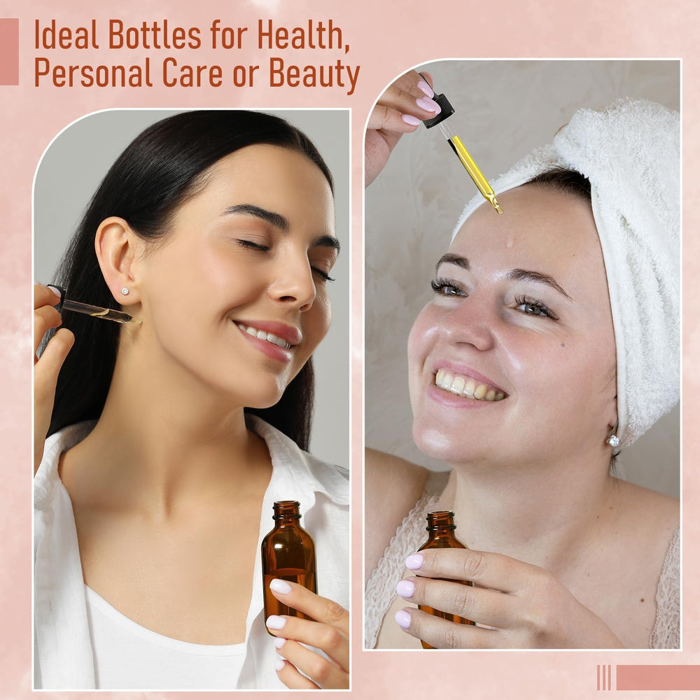 AOZITA dark amber glass bottle protects sensitive blends from light