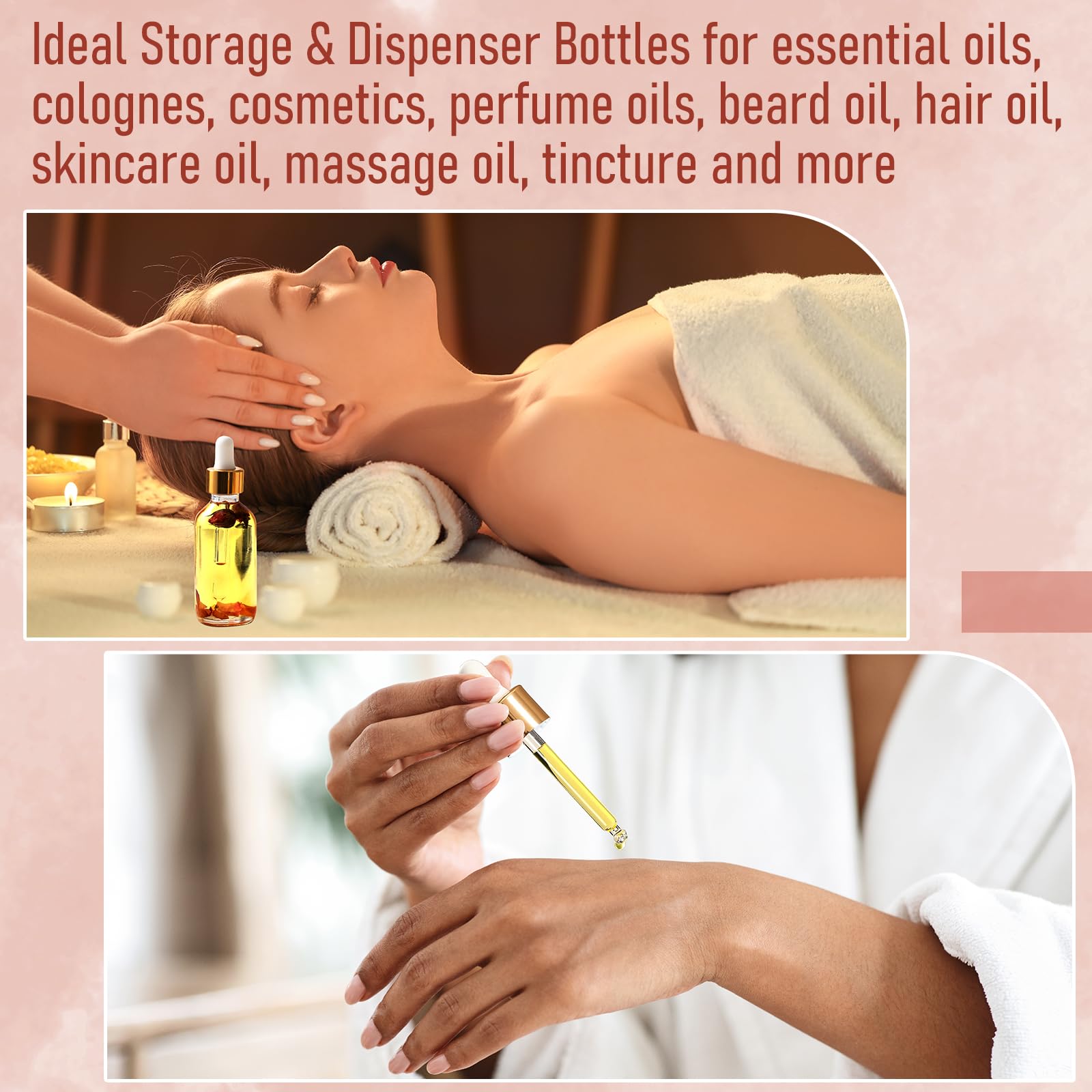 AOZITA leakproof cap bottle suited for beard and hair oils