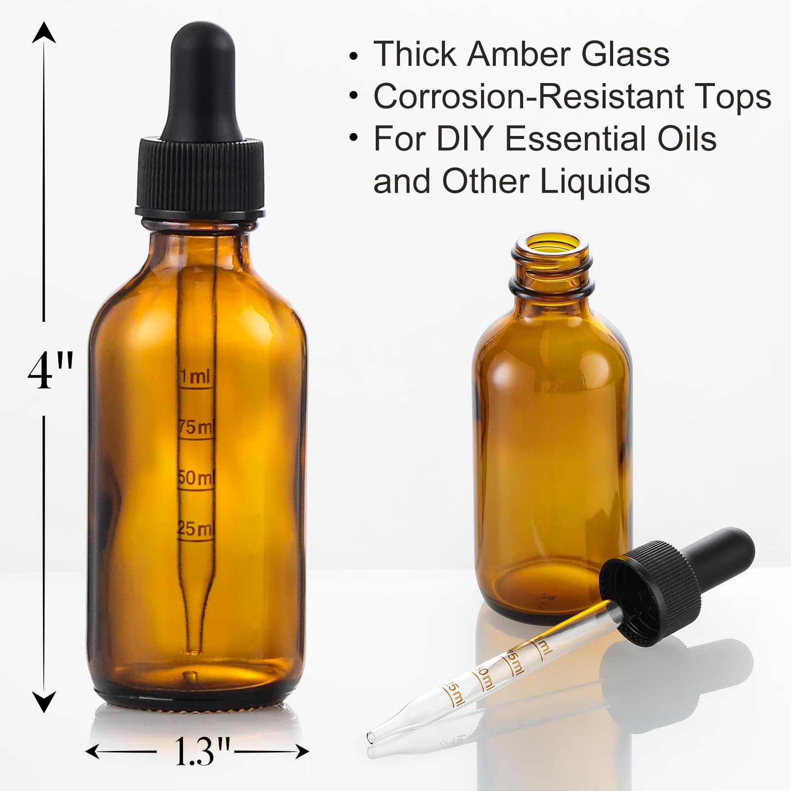 AOZITA silicone-tipped dropper provides smooth, precise drops.