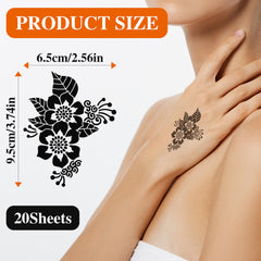 Apausvcm mehndi flower stencil for elegant temporary designs