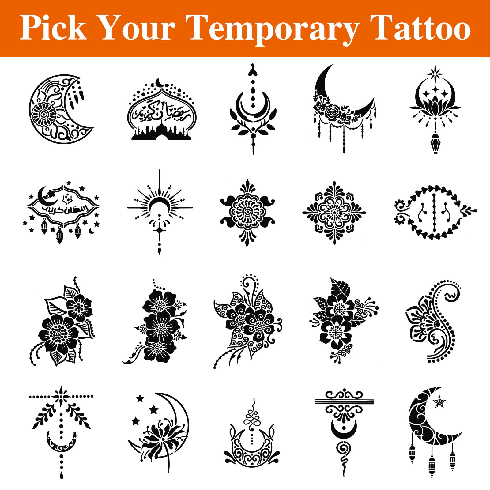 Apausvcm mehndi tribal stencil for bold patterns on skin