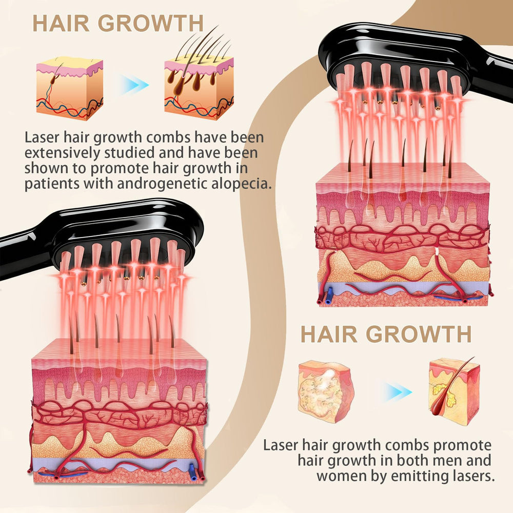Apbier Laser Hair Growth Comb in hand with ergonomic grip