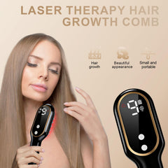 Apbier Laser Hair Growth Comb in use targeting the scalp during a session
