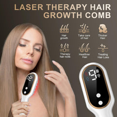 Apbier Laser Hair Growth Comb laser emitter close-up for targeted scalp exposure.