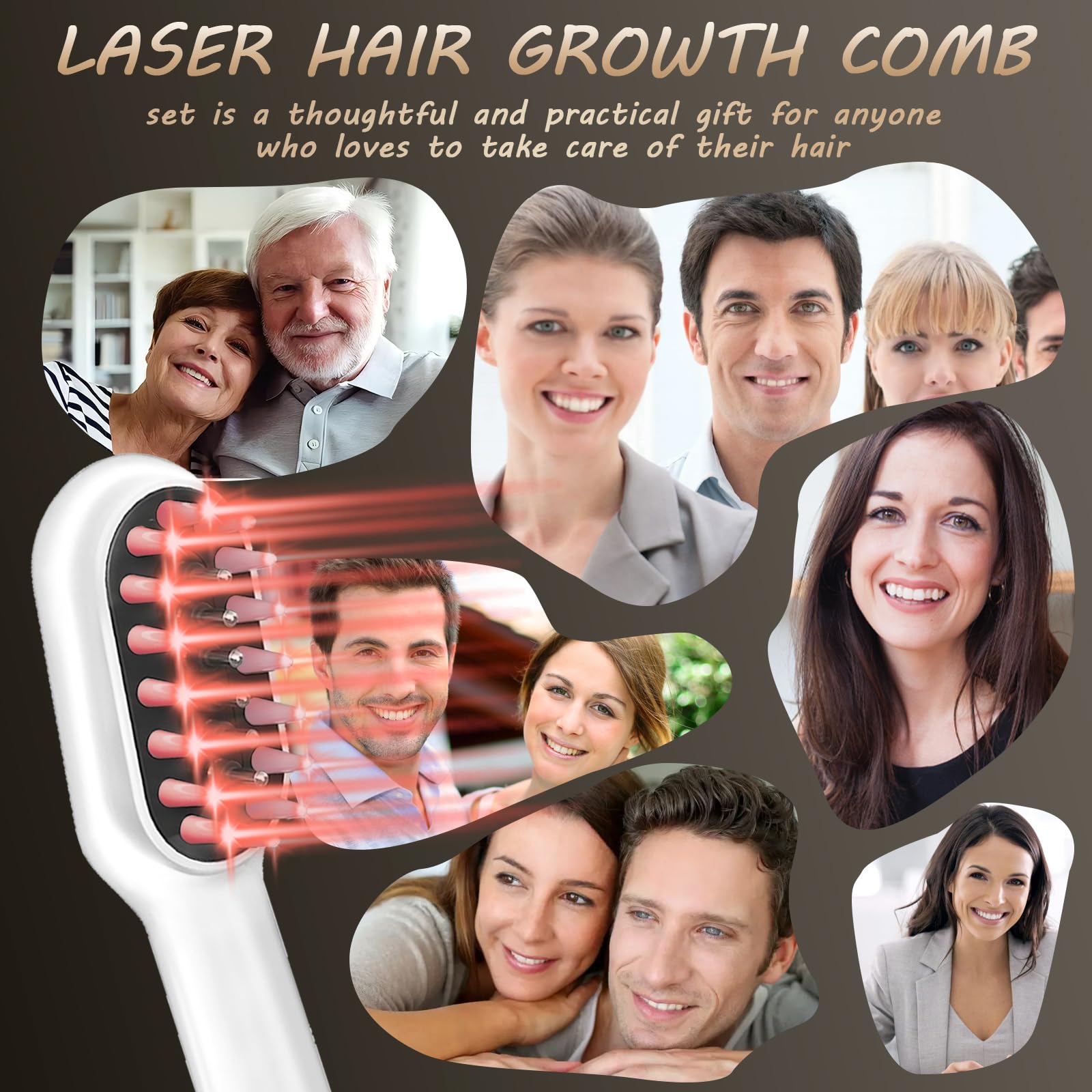 Apbier Laser Hair Growth Comb portable design for travel or home use.
