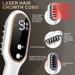 Apbier Laser Hair Growth Comb teeth separated showing direct scalp access.