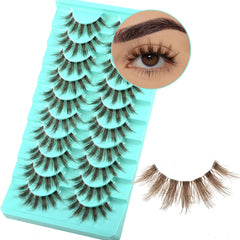 APCYUST brown lashes offer fluffy wispy definition for everyday wear
