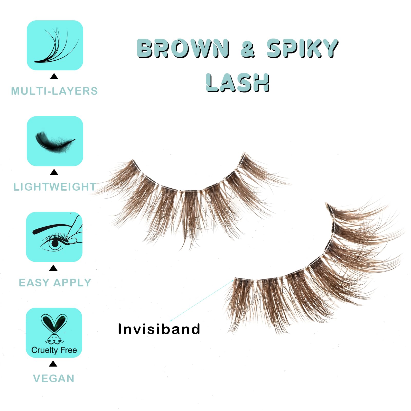 APCYUST brown lashes provide soft natural definition for daily looks