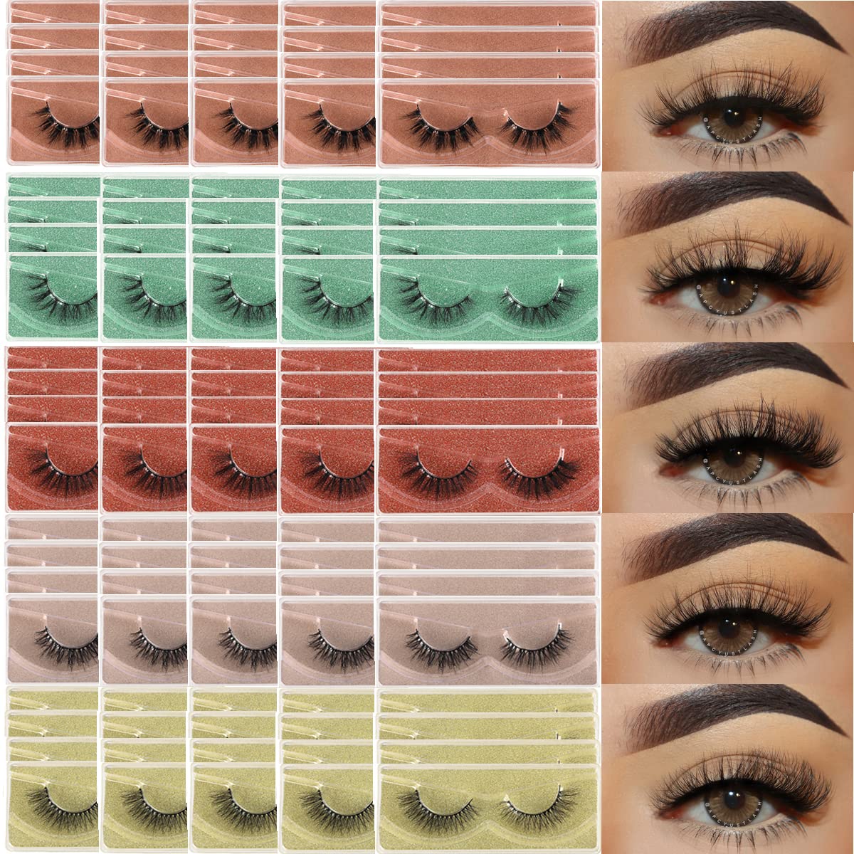 APCYUST faux mink lashes packaging for wholesale orders and on-the-go touch-ups.