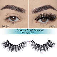 APCYUST 15mm natural length lashes suited for everyday enhancement.