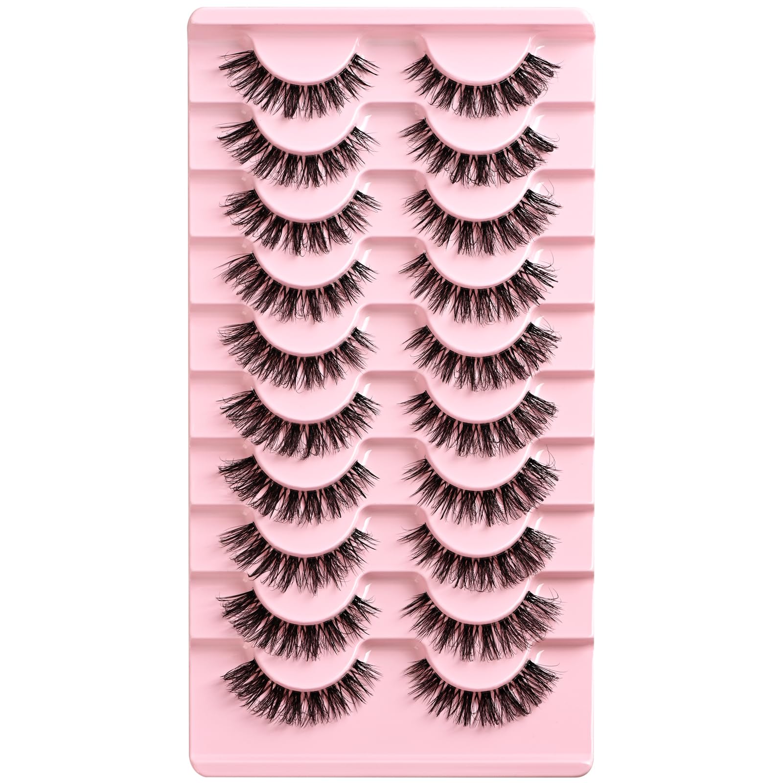 APCYUST Lashes 8-15 mm natural look adds subtle drama.