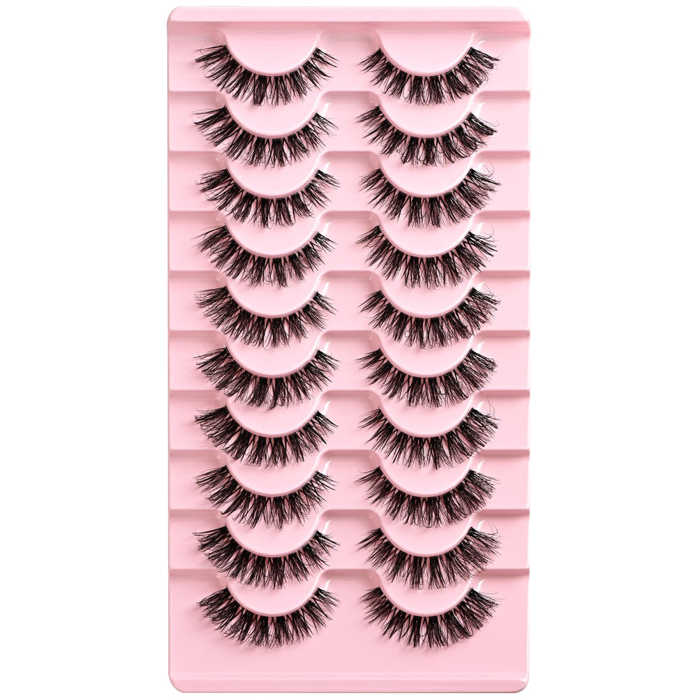 APCYUST Lashes 8-15 mm natural look adds subtle drama.