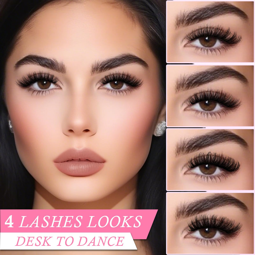 APCYUST clear-band lashes blend seamlessly with your lash line.