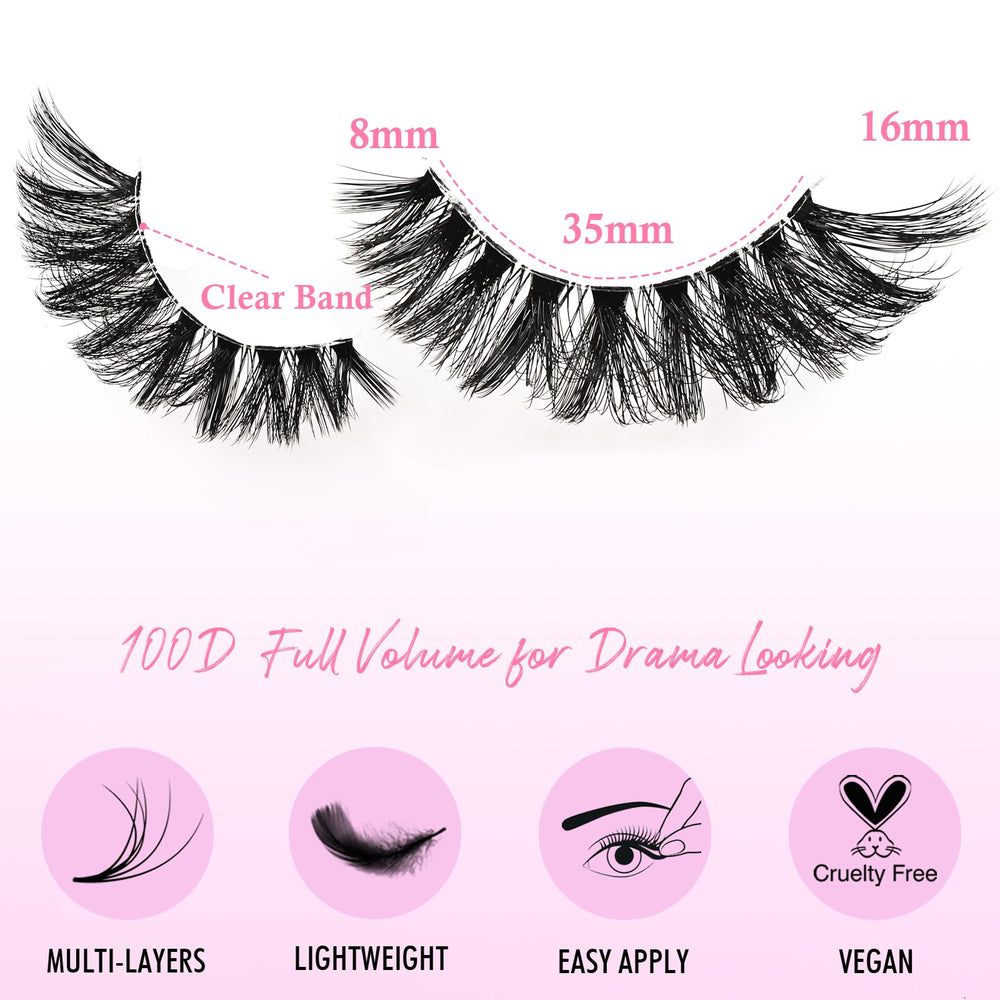 APCYUST lashes clear band for invisible finish.