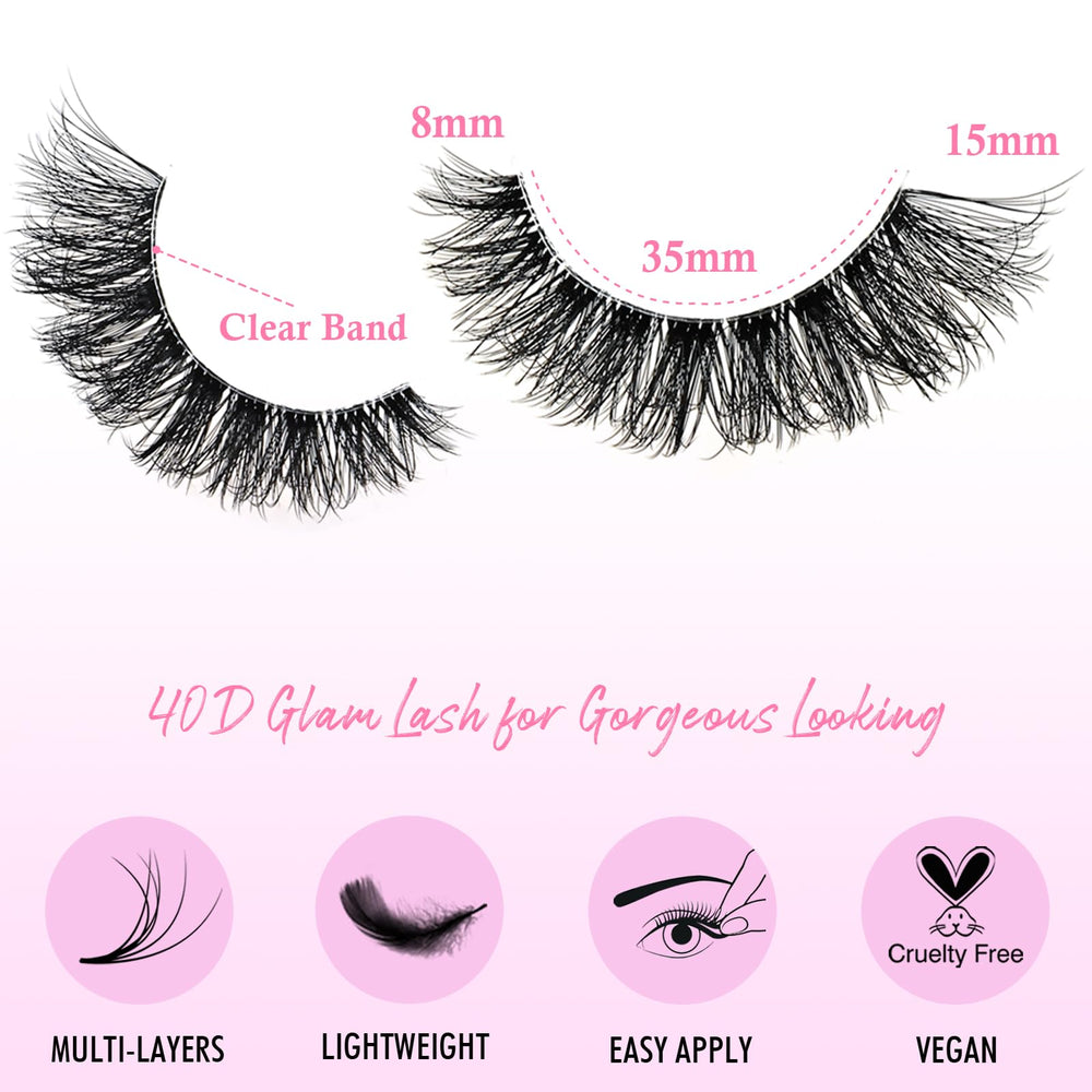 APCYUST Lashes featherlight fibers feel airy on lids.