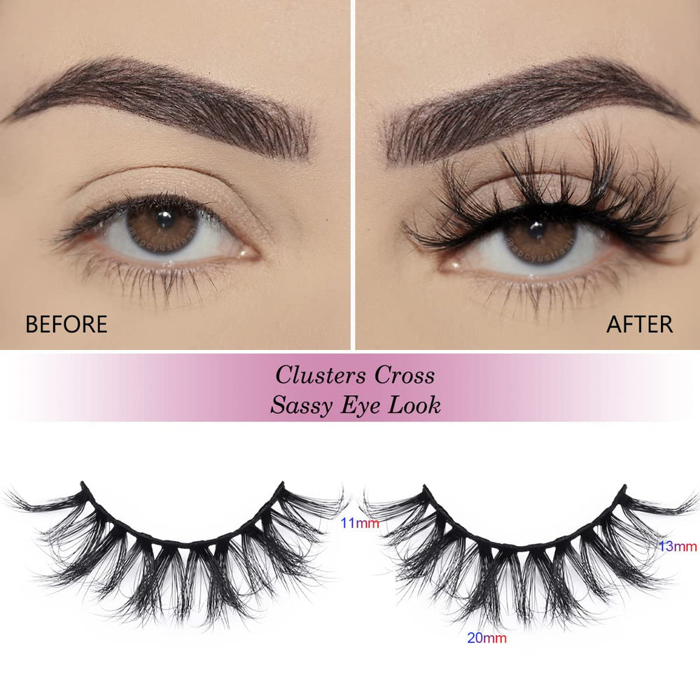 APCYUST five-style eyelash collection provides options from subtle wisps to bold cat-eye.