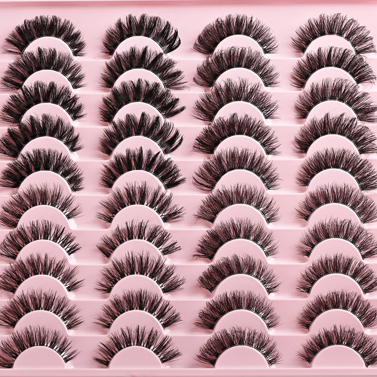 APCYUST lightweight faux mink lashes offer all-day comfort.