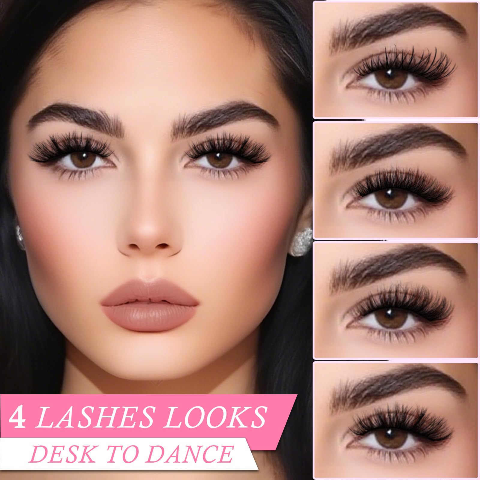 APCYUST fake mink lashes delivering a salon-like extension look