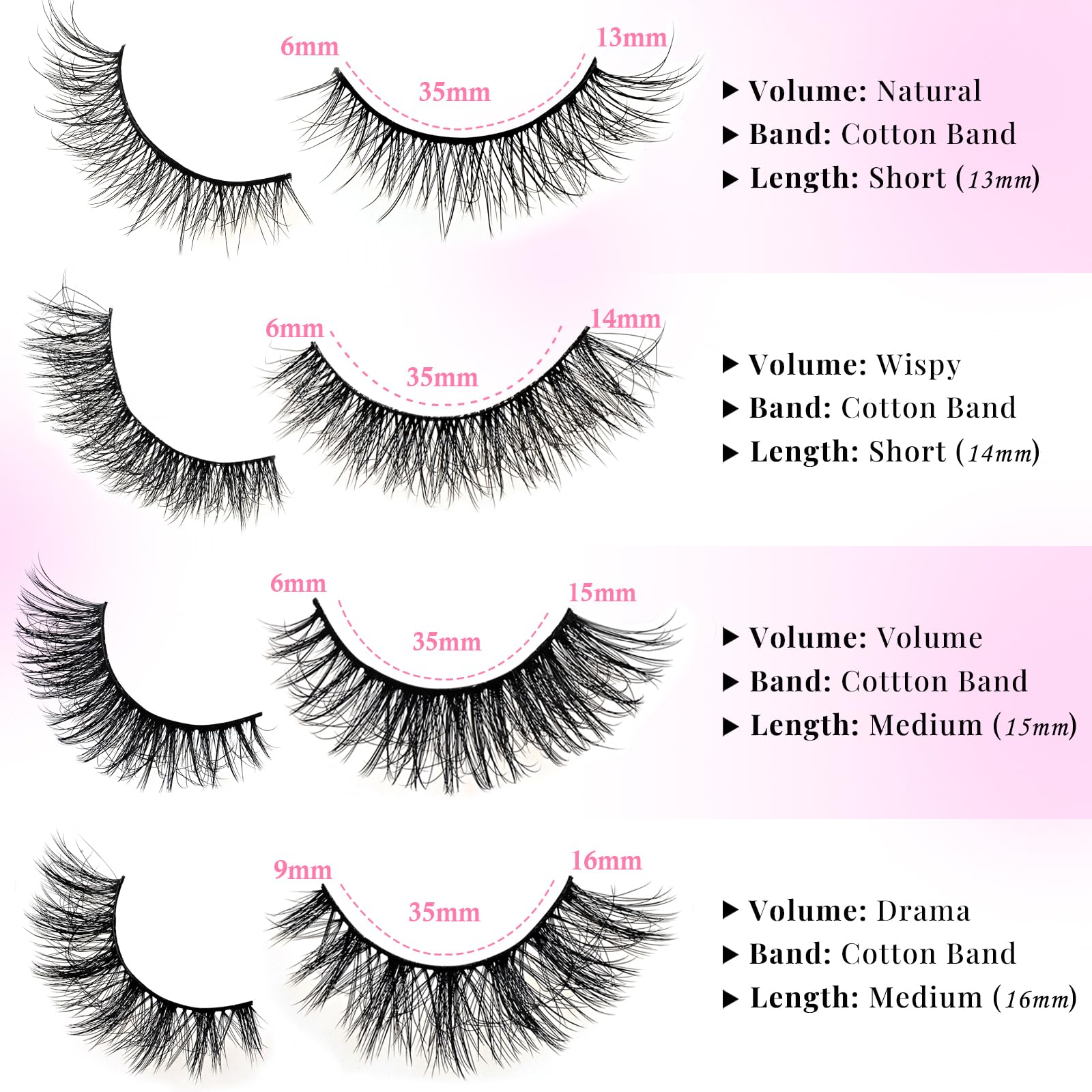 APCYUST natural-look lashes with soft separation for a subtle finish