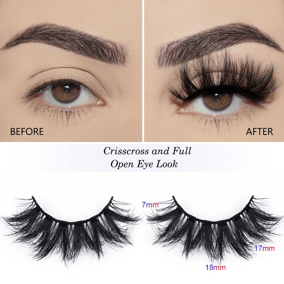 APCYUST portable lash packs keep lashes clean and ready for on-the-go touch-ups.