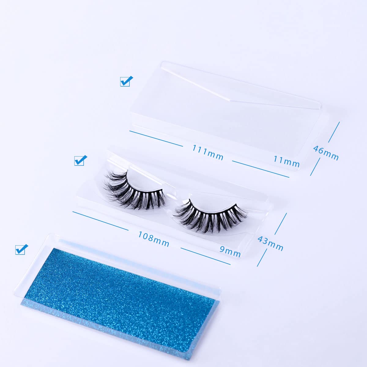 APCYUST portable pack keeping lashes organized for on-the-go touch-ups.