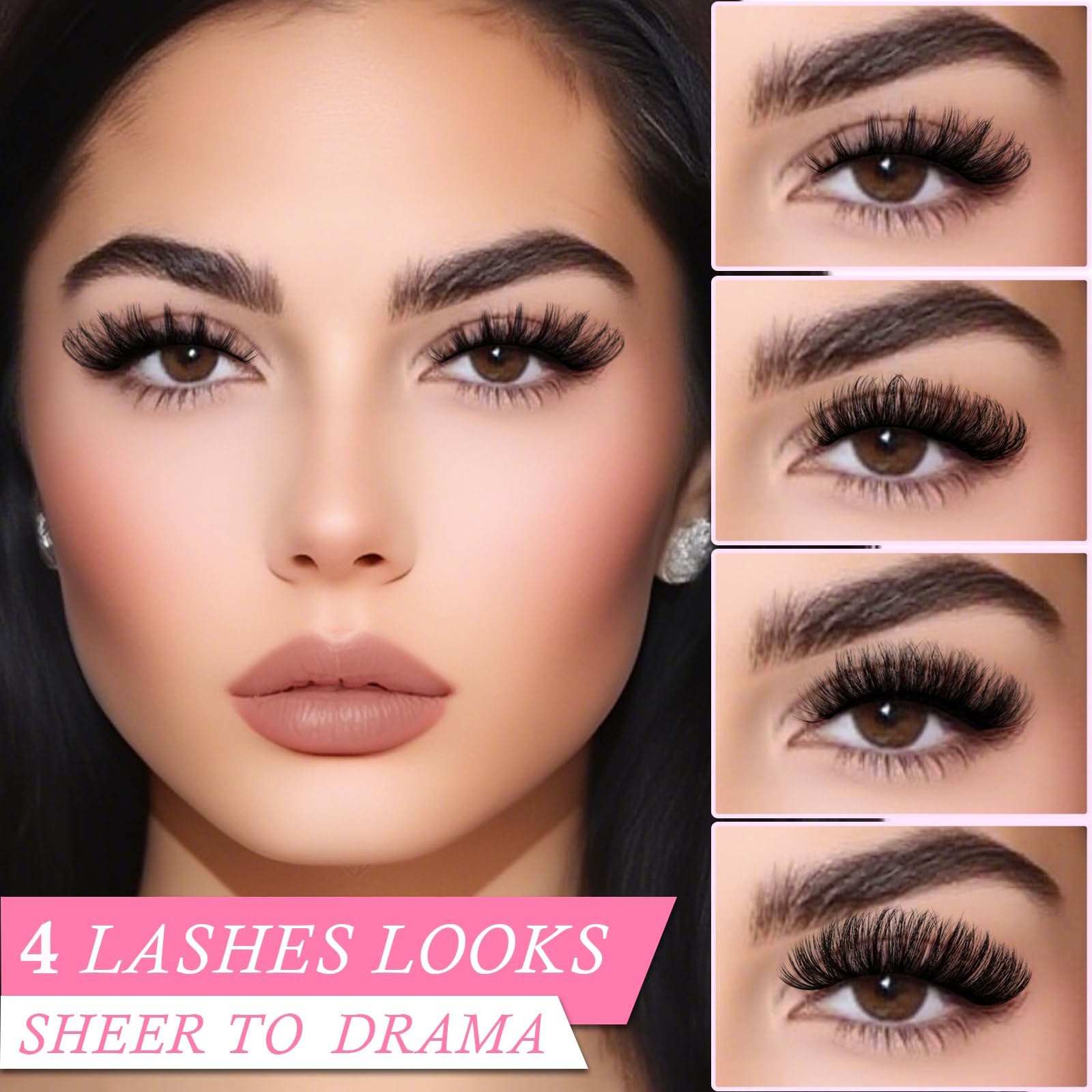 APCYUST Lashes Reusable synthetic-mink look provides a cruelty-free, lightweight boost