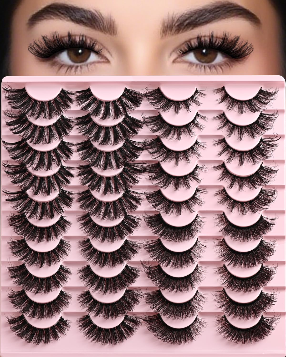 APCYUST Lashes Wispy Cat Eye four-styles pack delivers voluminous flutter for daily glam
