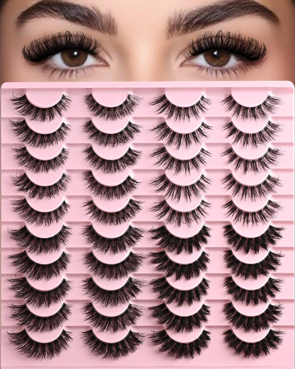 APCYUST Lashes Wispy cat-eye styles for natural daily glam.