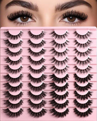 APCYUST Lashes Wispy cat-eye styles for natural daily glam.