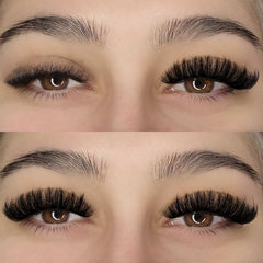APCYUST lashes wispy cluster design for a soft, layered look.
