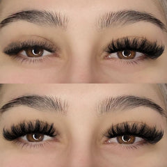 APCYUST Wispy Cluster lashes create a soft, layered effect.