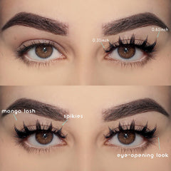 APCYUST Manga Lashes spiky cosplay style adds dramatic contour and depth.
