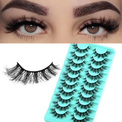 APCYUST mink lashes cat-eye 9-15mm black for natural eye-enhancing look