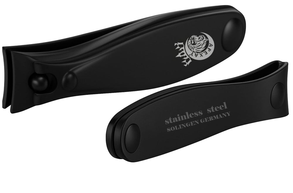 Apexay premium nail clipper in hand demonstrating ergonomic grip for easy grooming