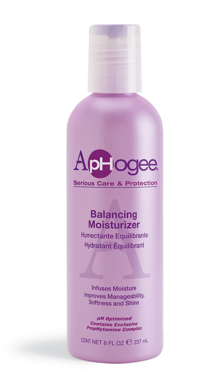 Aphogee Balancing Moisturizer bottle ready to hydrate and add shine.