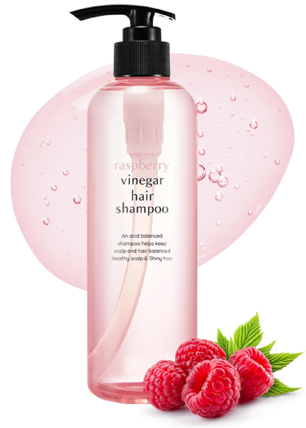 A'PIEU Raspberry Vinegar Shampoo bottle showing scalp-balancing cleansing.