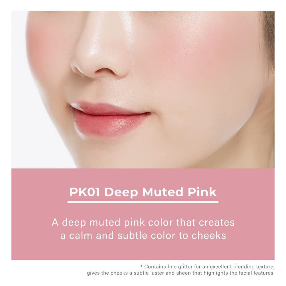 A'PIEU Juicy-Pang PK01 application showing dewy finish and blendable color